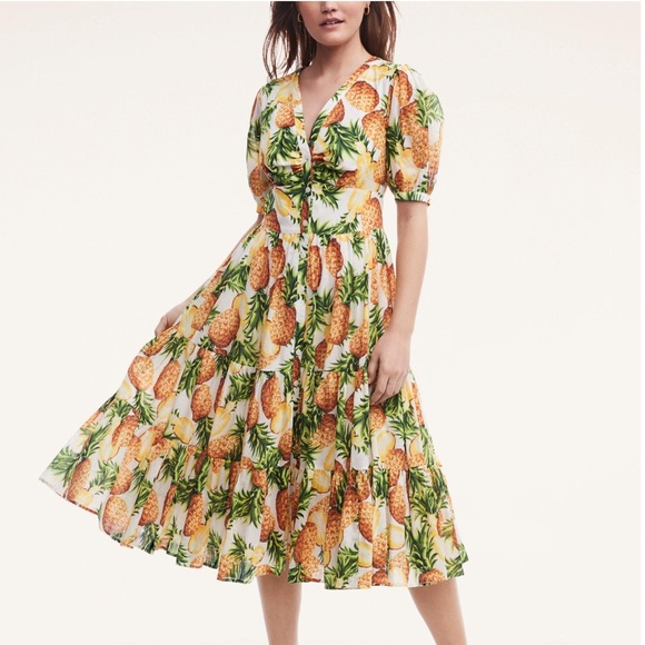 Brooks Brothers Dresses & Skirts - Brooks Brothers Cotton Pineapple Print Dress